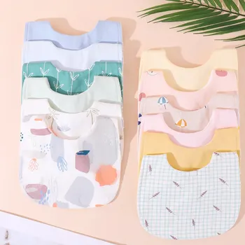 3PCS Soft Cotton Baby Bib Set (Adjustable U-Shape) 1