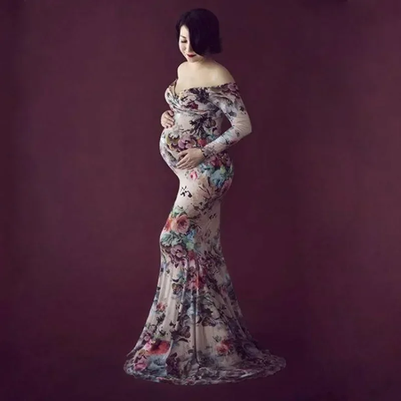 

Новинка, реквизит для фотосъемки беременных, Одежда для беременных, макси-платье, длинные шелковые платья для беременных женщин