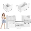 72” Kids Bookshelf with Reading Nook, Super Large Toy Storage Organizer with Seat Cushion and 3 Movable Drawers 2