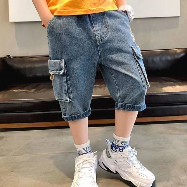 Ienens Boys Cargo Shorts Summer Children Jeans Loose Straight Casual Short  Pants Elastic Waist Trousers 4-11 Years Kids Clothes - Kids Shorts -  AliExpress