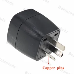Universal International Power Plug Adapter for EU and Italy - Travel Charger Converter (EU - 16 Black)