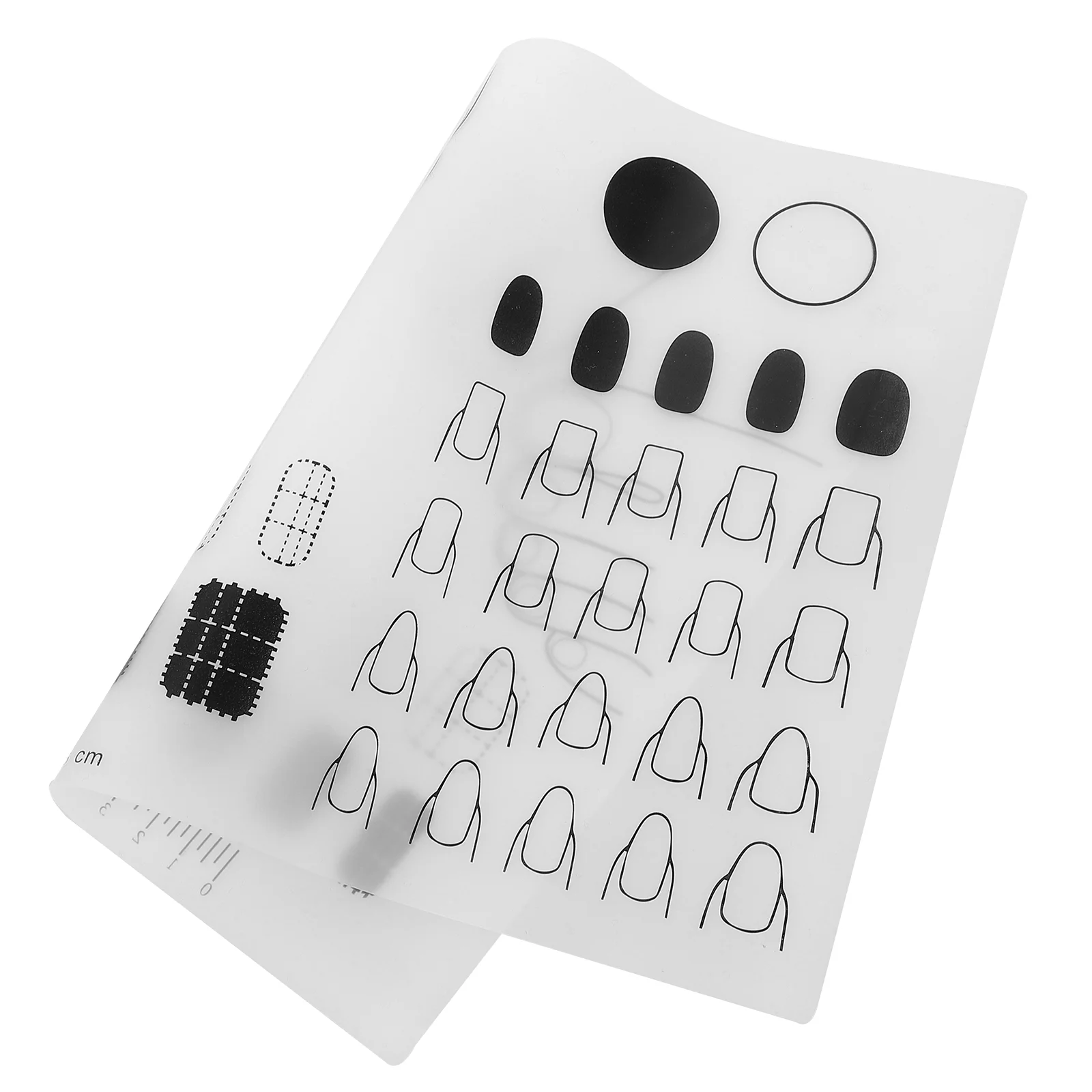 Nail Art Table Mat Nail Art Tool Nail Stamping Mat Silicone Workspace Stamping Plate Nail Polish Coloring Practice Pad Sticker Guide Printing Transfer