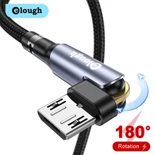 

Elough 180 Rotate 3m Micro USB Type C Cable Fast Charging 3A Mobile Phone Charger Microusb Data Cord For Xiaomi Huawei Samsung