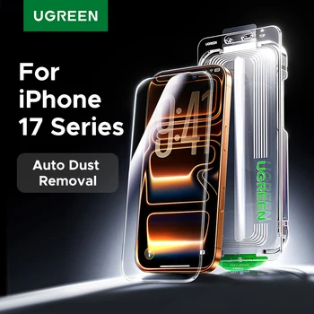 UGREEN 2PCS Protezione schermo automatica senza polvere per iPhone 17 Pro Max Vetro temperato per iPhone 17 16 Pro 17Pro Air Phone Film