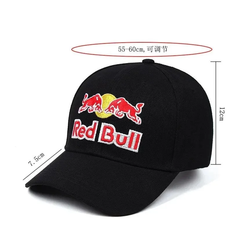 Classic Black Red Bull Baseball Hat Red Bull Racing Hat Men's and Women's Outdoor Sports Red Bull Hat Sunscreen Red Bull Sun Hat 2