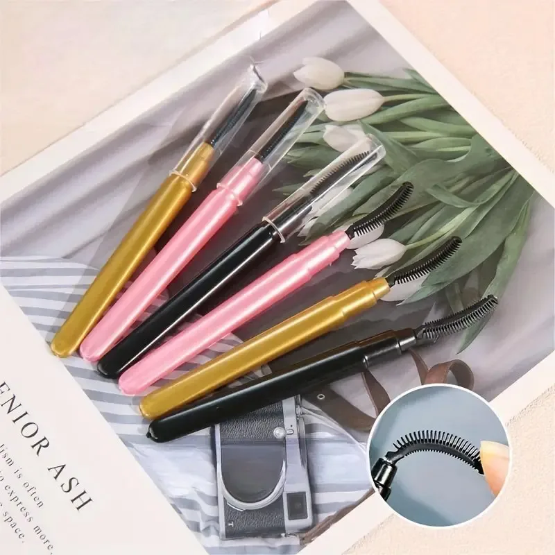 실리콘 속눈썹 브러쉬 눈썹 어플리케이터 휴대용 속눈썹 분리기 먼지 방지 마스카라 완드 여행용 메이크업 도구