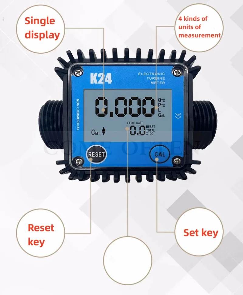 G1/4" G1" Micro Flow Digital Display Meter Gear Flow Meter Diesel Gasoline Oil Hydraulic Oil Soy Water 0.2-10L/min 10-100LPM