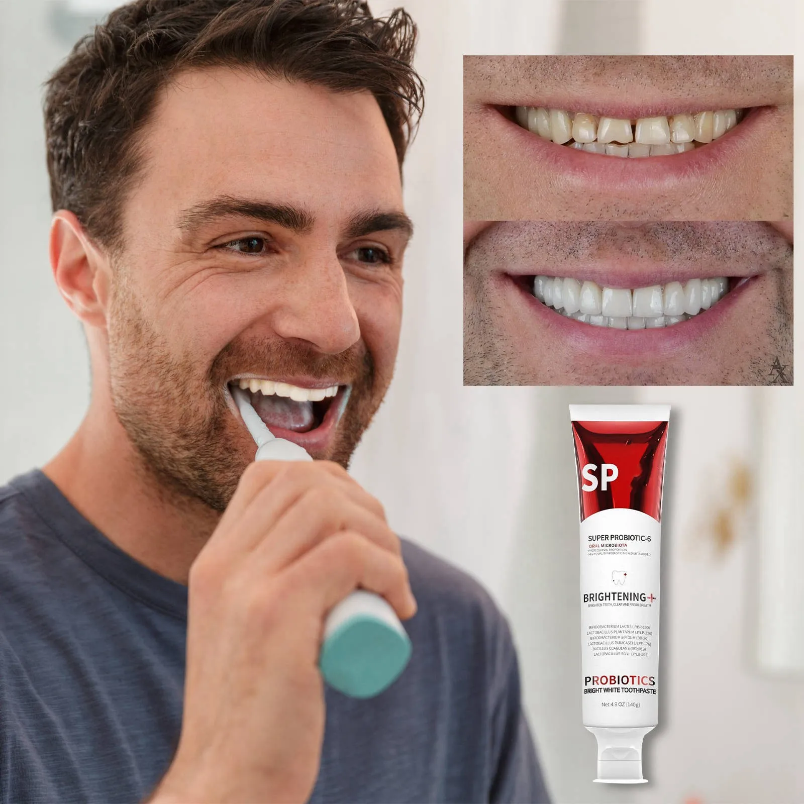 Ultra Whitening Toothpaste Ultra Whitening Toothpaste Probiotic Brightening Deep Cleaning Care