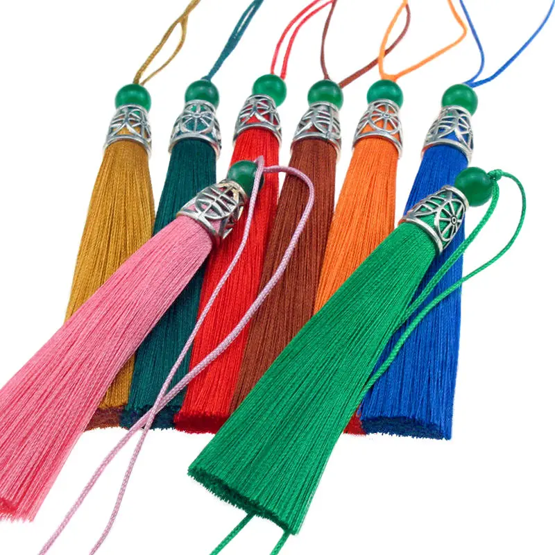 

3/6/12Pcs 8.9cm Hanging Rope Silk Tassel Fringe For DIY Key Earring Hooks Pendant Jewelry Making Finding Supplie Accessories