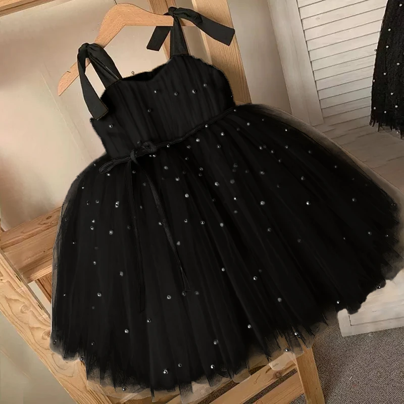 Summer Girl Tulle Princess Party Dress Kids Wedding Evening Gown