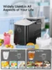 Ice Maker  , 2 Sizes of Bullet Ice, Portable Maker Machine Self-Cleaning, Ready in 6 Mins, Ice Scoop & Ba 4