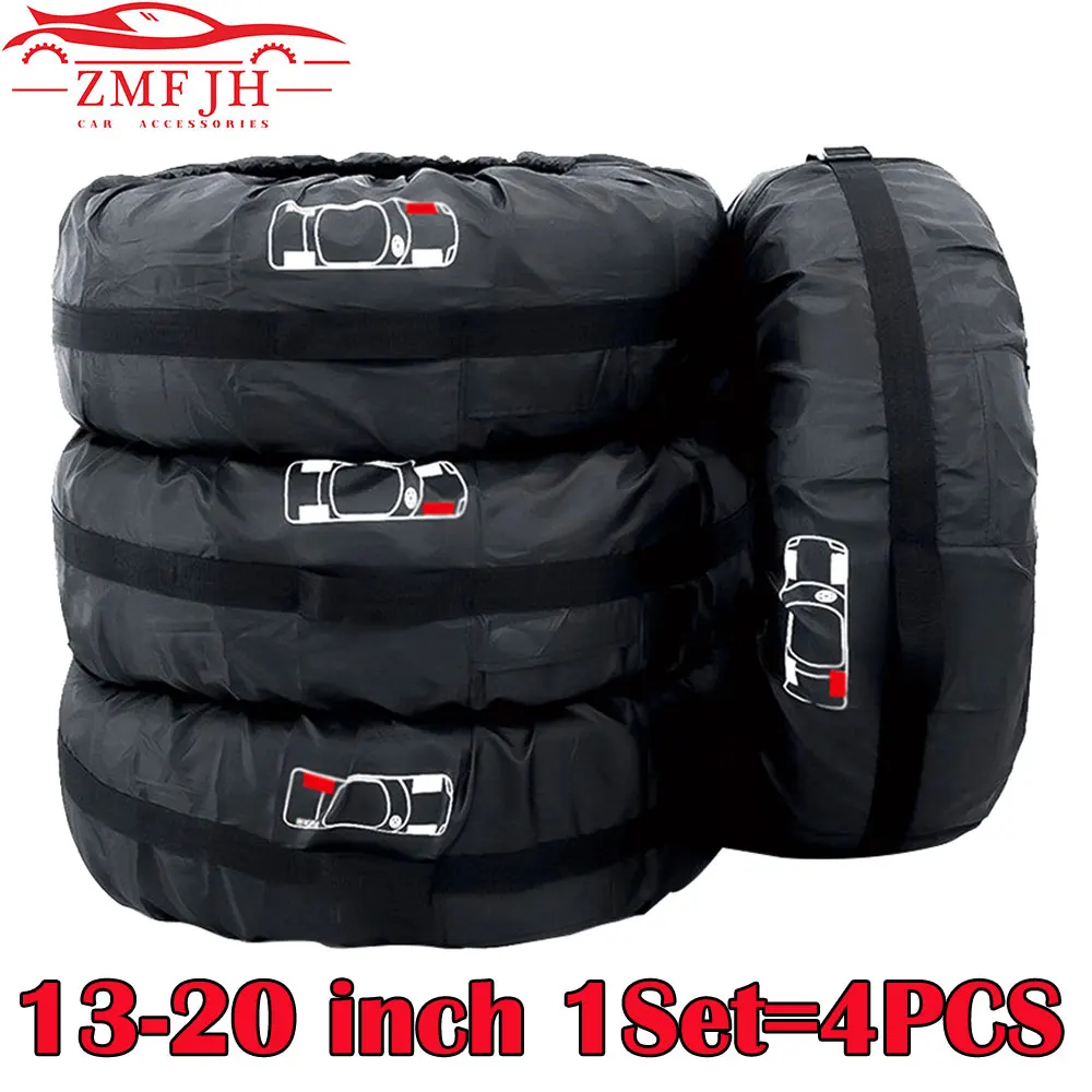 Lot de 4 Housses de pneus 16-20 Housse Roue de Secours Imperméable Housses  de Protection