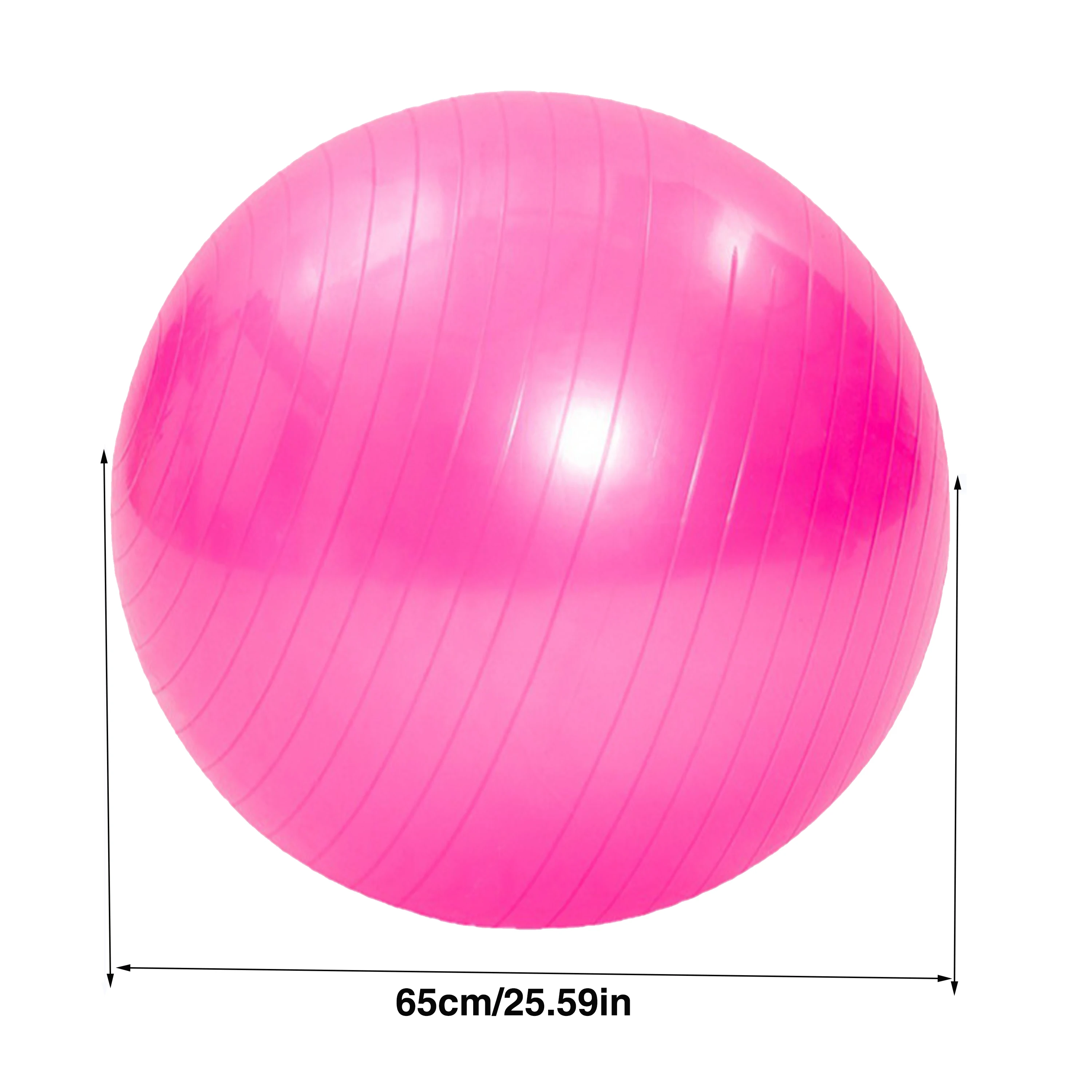 Yoga Ball Thickened Anti slip Elastic Adult Fitness Ball Professional Balance Core Training Pink 65cm