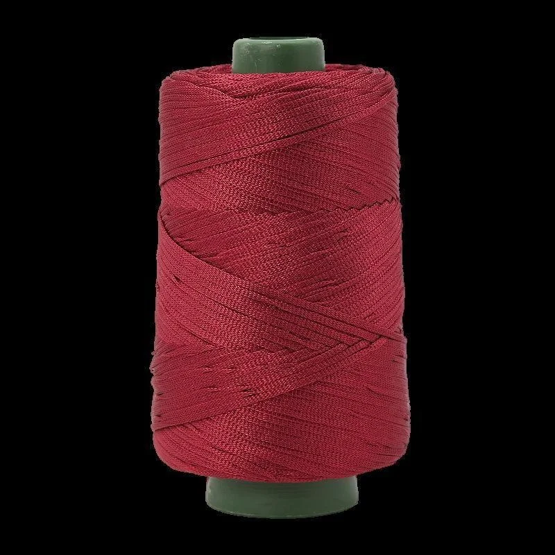 230g/롤 2mm 플랫 라이트 Viscose 중공 원사 아이스 로프 DIY 모자 손으로 짠 스레드 후크 쿠션 중공 밝은 실크 원사 스레드