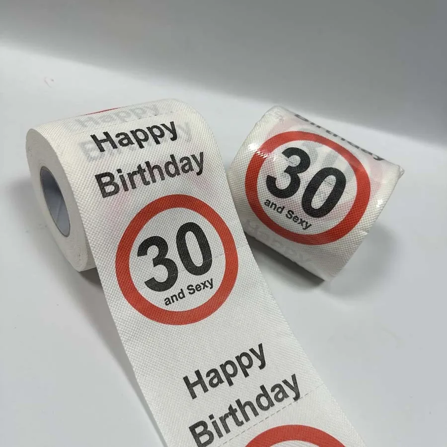 Fun Birthday Toilet Paper Prank Gift Roll 50th/40th/30th/18th Birthday Funny Prints Prank Decorations Party Supplies toilet roll paper