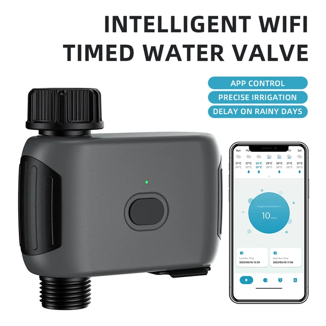 1-way Smart Wifi Water Timer Automatic Irrigation Watering Device Programmeable Timed Water Valve Flower Plants Sprinkler Timer 1