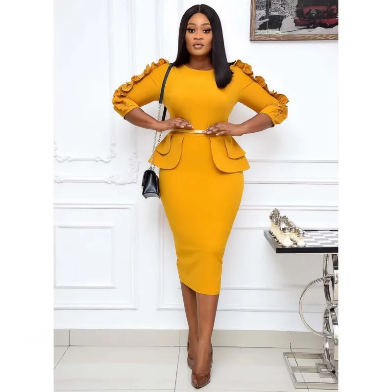 Female Professional Office Style Commuting African Dress image