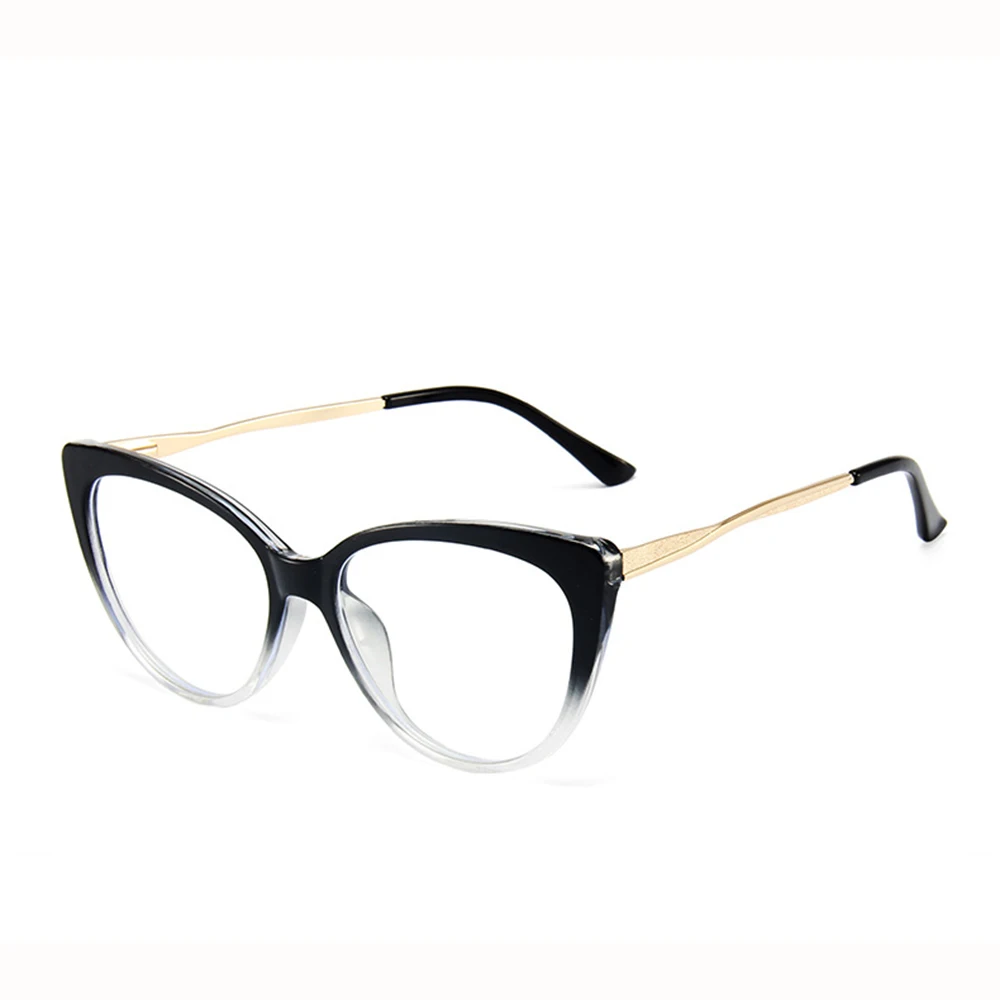 blue light blocking reading glasses 2022 New TR90 Metal Spring Legs Retro cat's Eye  Contrasting Color Men Women Anti Blue Light Computer Goggles Full Frame Glasses blue light blocking reading glasses