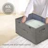 Storage Box Collapsible Linen Fabric Clothing Basket Bins Toy Box Organizer Storage Box Organizer Storage Organizer 2