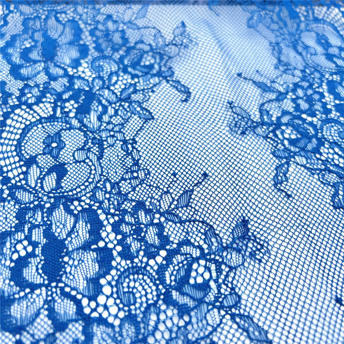 3y/lot Width 22cm Dark Blue Elastic Stretch Lace Trim 6