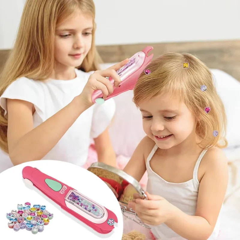 Hair Gem Bling Hair Jewels Diamonds For Girls Beauty Fashion Toy Interactive Dress up Kid Glitter Headwear Gift
