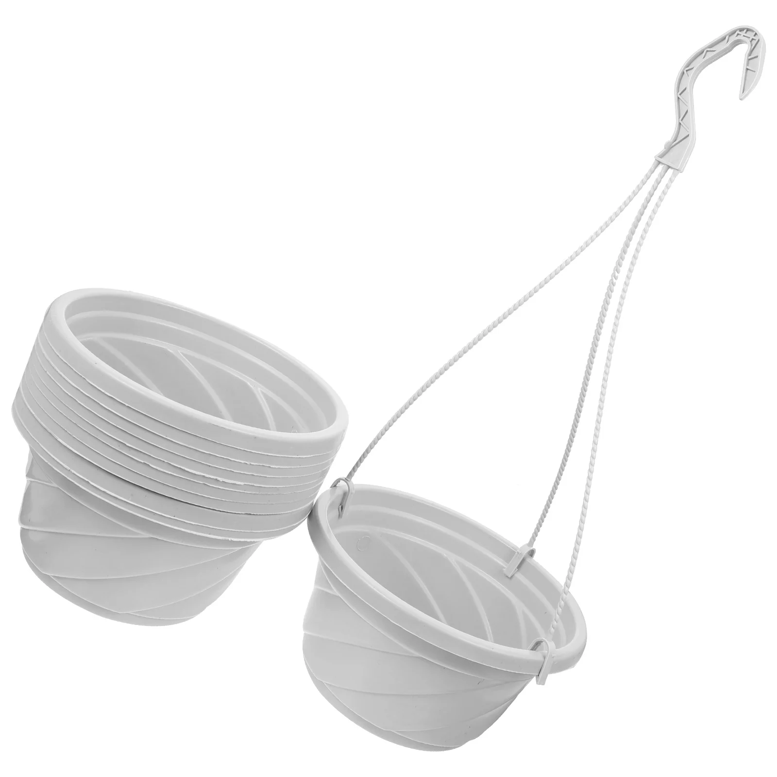 

Hanging Type Flower Basket Octagonal Plastic Flower Pot Decors Plastic Hanging Plant Pot Adornments Home Decor