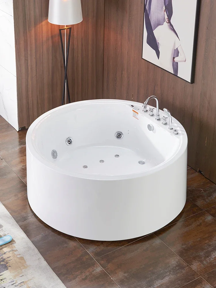 Circular Bathtub Hotel Homestay Adult Family Couple Double Japanese Massage 1.8m large bathtub heated by constant temperature