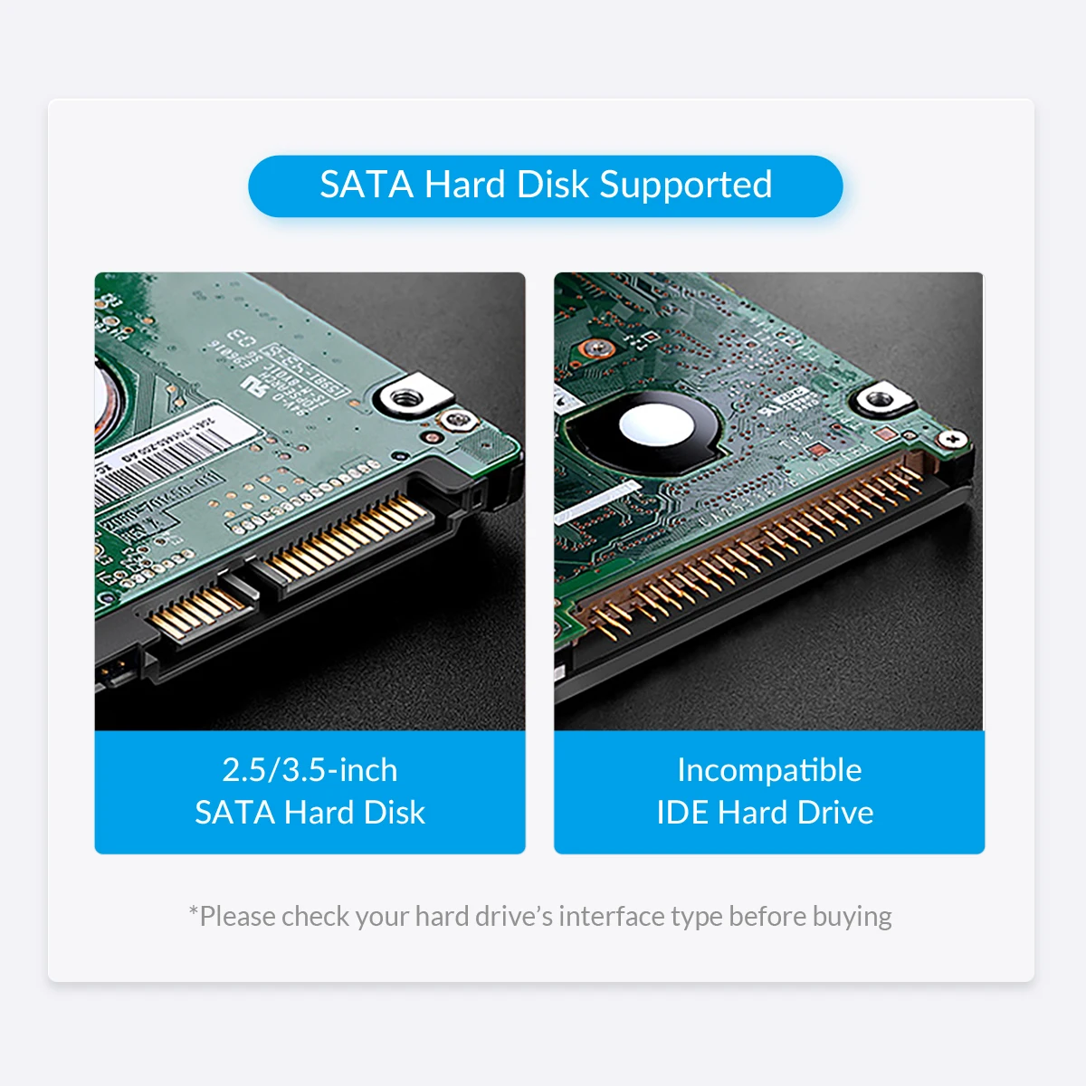 Orico 3.5 Polegada duplo-baía tipo-c 10gbps disco