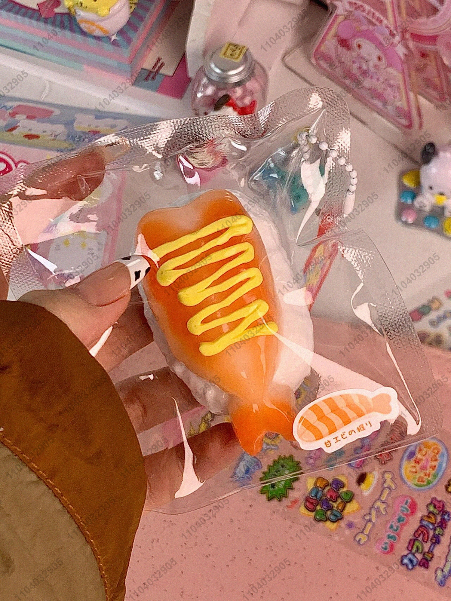 鮭寿司タバスクイッシュ寿司おにぎりフィジェットトイASMRフード