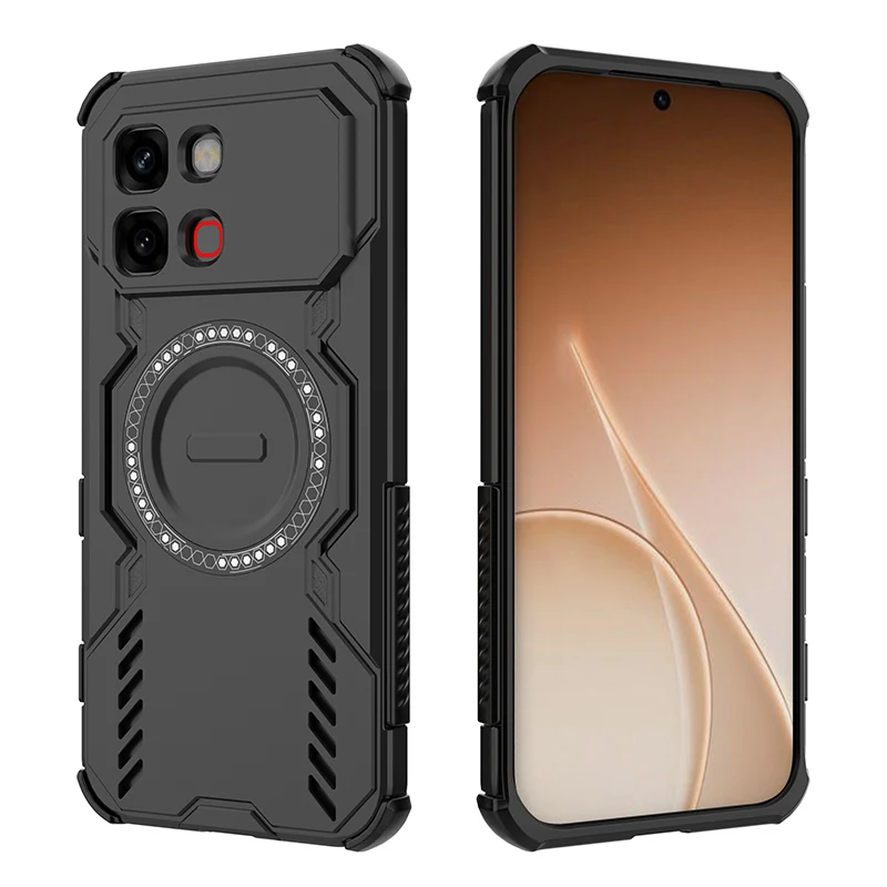 Heat Dissipation Armor Magnetic Shockproof Phone Case - Four Corner TPU Plastic Cover