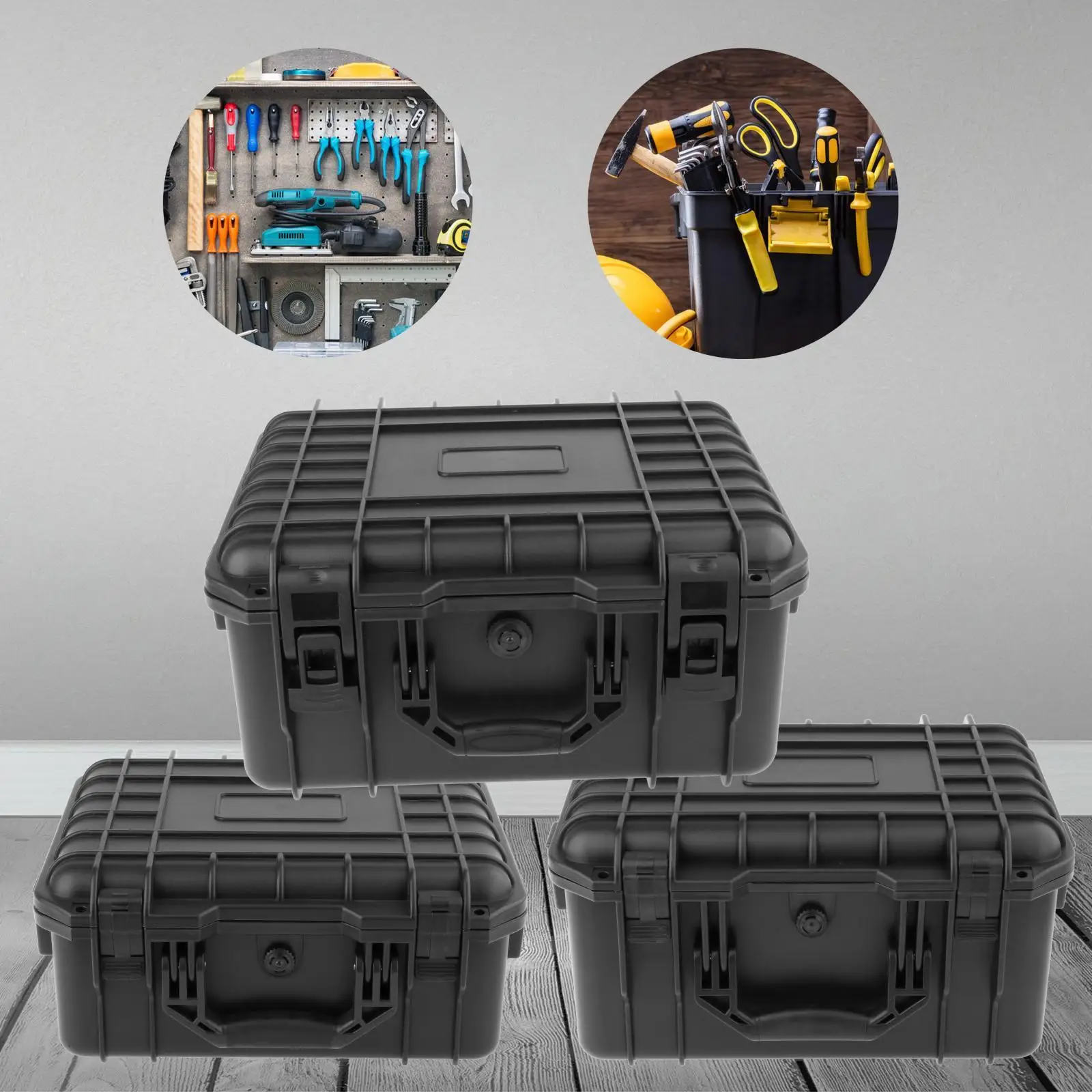 Multipurpose Protective Box W/ Sponge Waterproof Suitcase Anti Impact Shockproof Universal Storage Case for Outdoor Workplace 2