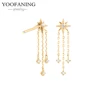 85666-87437a.jpg YUXINTOME 1 PC 925 en argent Sterling aiguille d'oreille coloré Zircon chaîne gland boucles d'oreilles pour les femmes deux trous boucle d'oreille bijoux A45