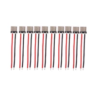 10ชิ้นไมโคร USB ชนิด-C 2Pin แนวนอน2P ง่ายบัดกรีตัวผู้ปลั๊กอินตัวต่อที่ชาร์ทอย่างรวดเร็ว 1