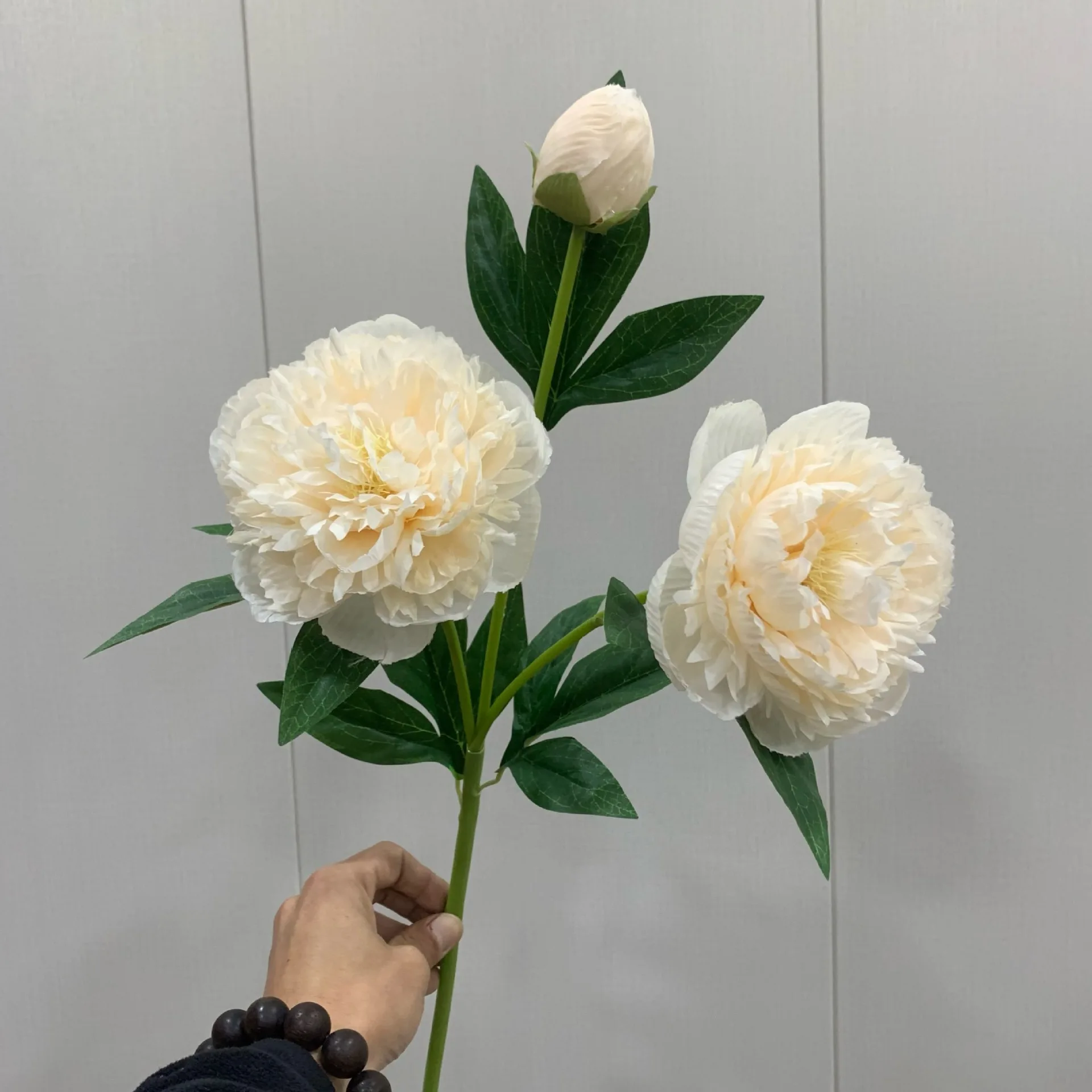 FLEUR SECHEE,Purple--Pivoines Artificielles En Soie, Fausses Fleurs, Couleur Blanc, Décor Pour