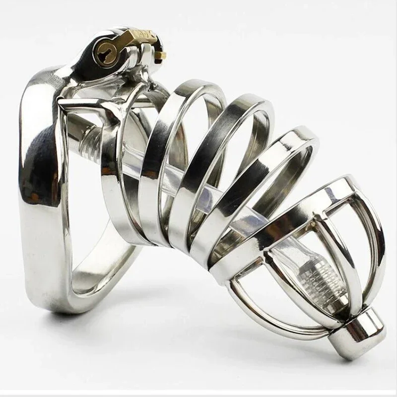 Metal Chastity Lock Cock Cage Penis Ring Anti-Cheating Male Chastity Belt with Catheter Adult Games Adult Sex Toy for Men Gay 18 For Penis Chastity Cage Chastity Lock Sex Toy Chastity Cage Accessory