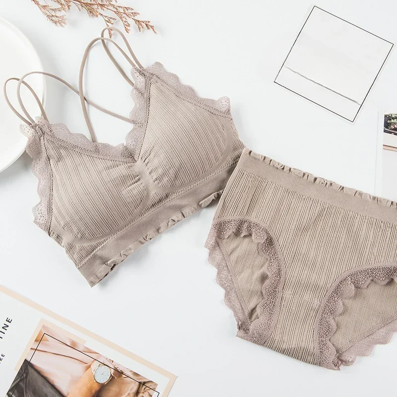 Sexy Seamless Tops Set High Waist Panties Women Wireless Underwear Suit Soft Padded Bras Set Backless Bralette Lingerie women lingerie set,women underwear set,sexy bra set