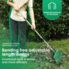 53 Inches Leaves Rake Heavy Duty Hoe Lawns Leaf Lawn Leveling Rake Yard Tools for Picking up Leaves Grass Clippings Garbage 3
