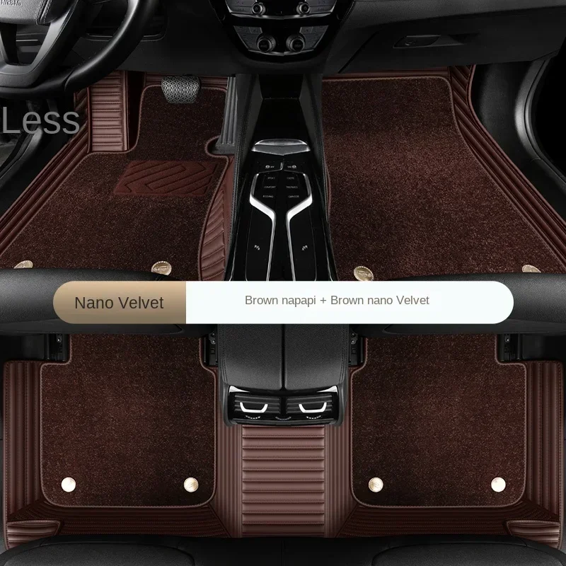 

PU Leather + Nano Velvet Customized Car Floor Mat for Mercedes Benz EQB EQC EQE QES 2023 Interior Accessories