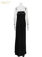 Clacive Summer Loose Black Women's Dress 2025 Fashion Strapless Sleeveless Maxi Dresses Sexy Classic Solid Dress Female Clothing - Image 5