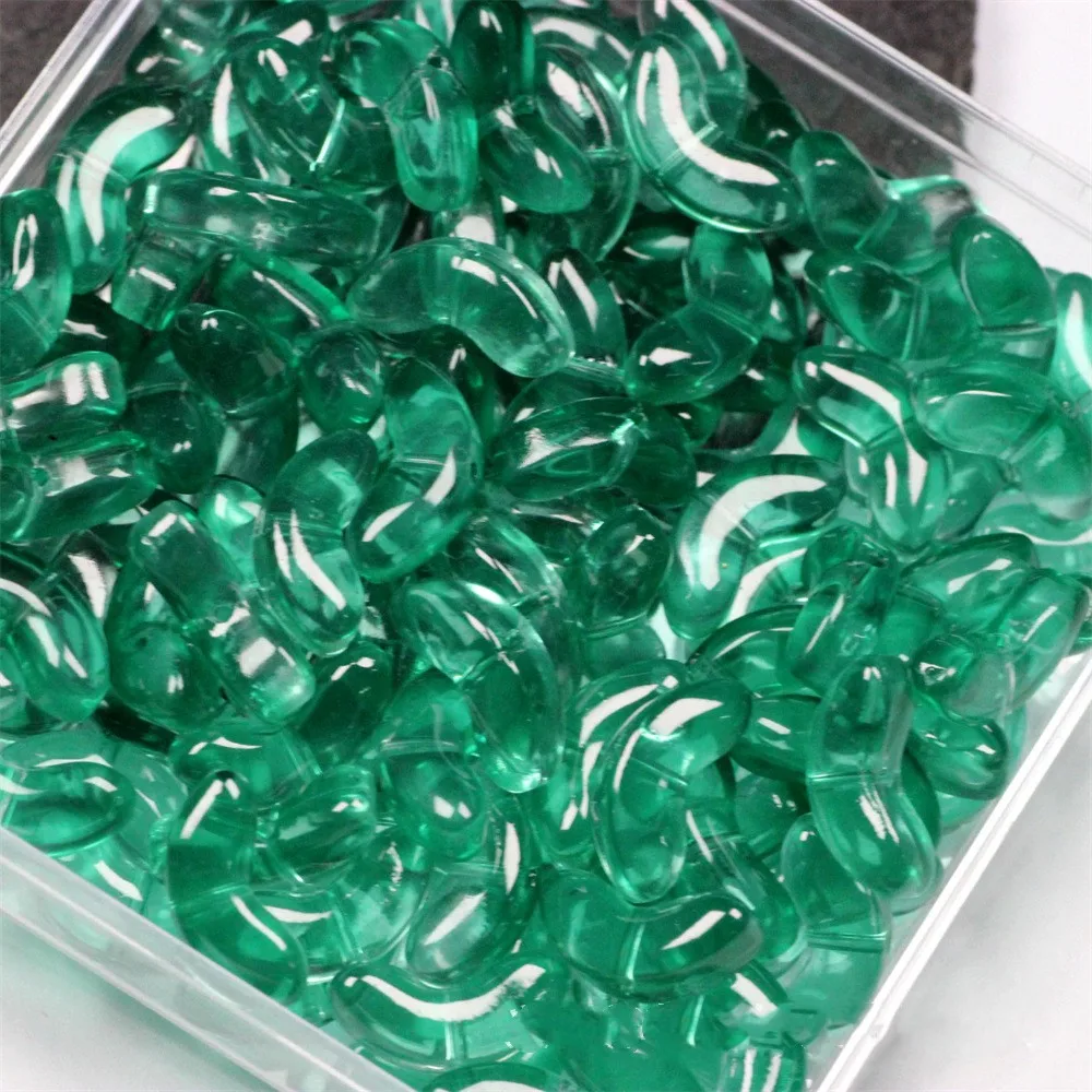 30pcs Multicolor Tulip Flower Glass Beads