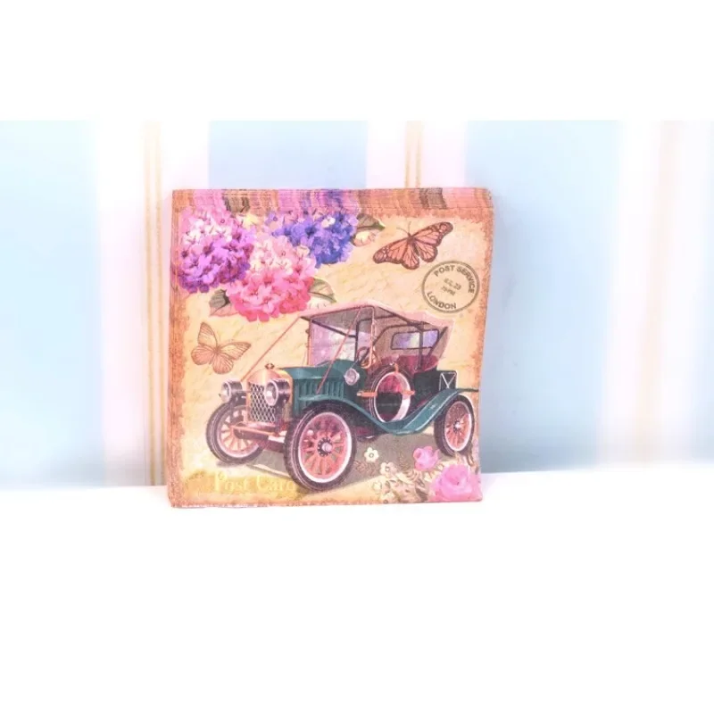 Car Napkins Placemats Cup Flower Paper Hydrangea Mouth Cloth Hotel Banquet Paper Wood Pulp 20pcs/pac 33cm 2Ply