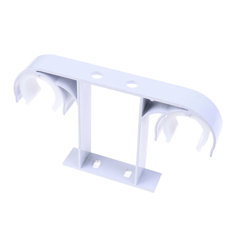 1PC Aluminum Alloy Double Curtain Rod Brackets Hook Hanger Ceiling Mounted Window Hardware Holders Home Decor Accessories