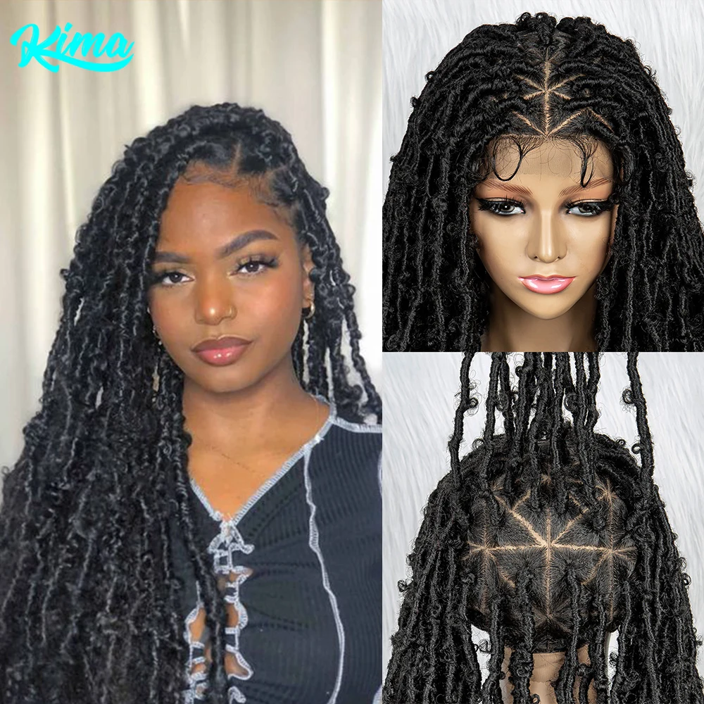 

Парик Синтетический Плетеный на сетке спереди, для чернокожих женщин, без узлов, с бабочкой, 20 дюймов