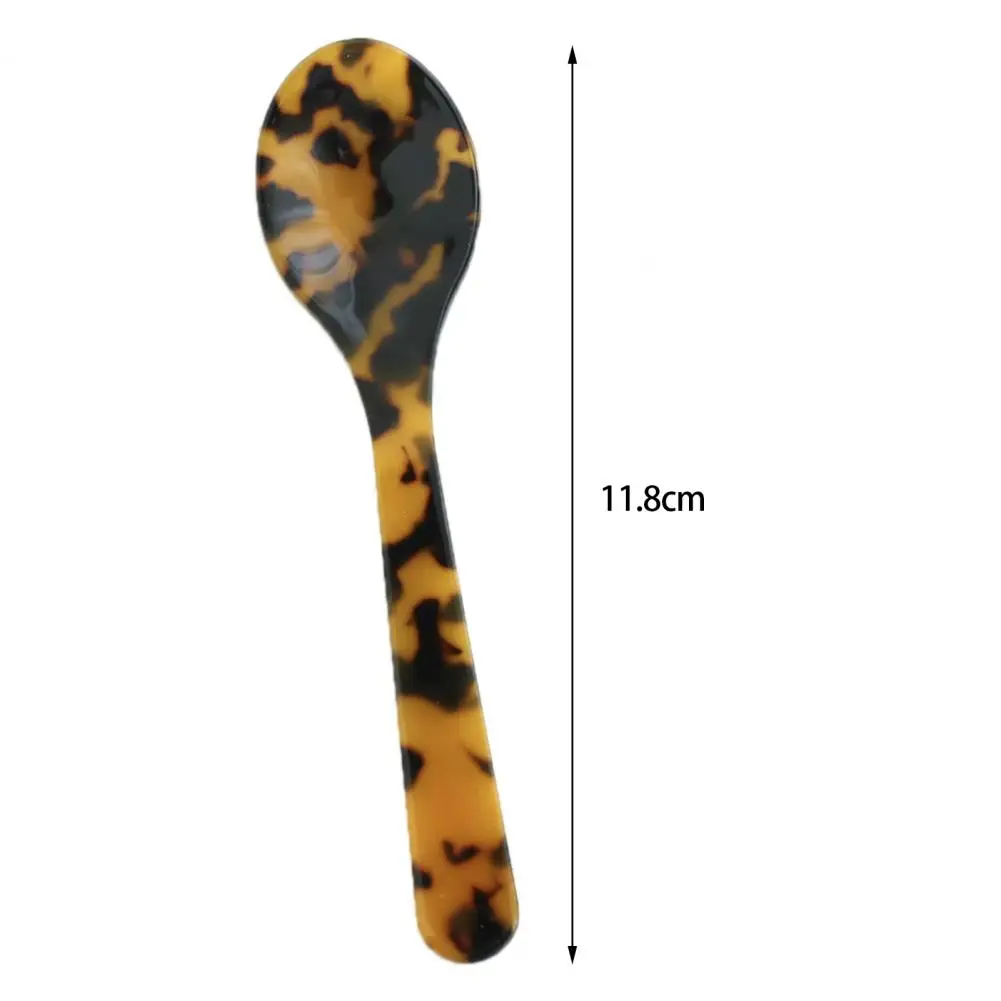 Colorful Acrylic Ice Cream Spoon Coffee Caviar Spoon Stirring Spoons Dessert Cake Knife Teaspoon Crafts Kitchen Tool Tableware glass dessert spoon