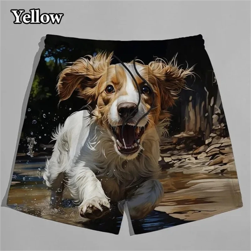 

Cool Hawaiian Cute Dog Casual Street 3D Printing Fashion Street Fashion Shorts Beach Pants High Quality Cool Basketball Shorts