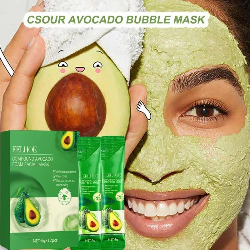 Avocado-Ton, reiner Blasenschlamm, Entfernung von Poren und Mitessern, reinigende, natürliche Hautpflege für Frauen_voghion.com