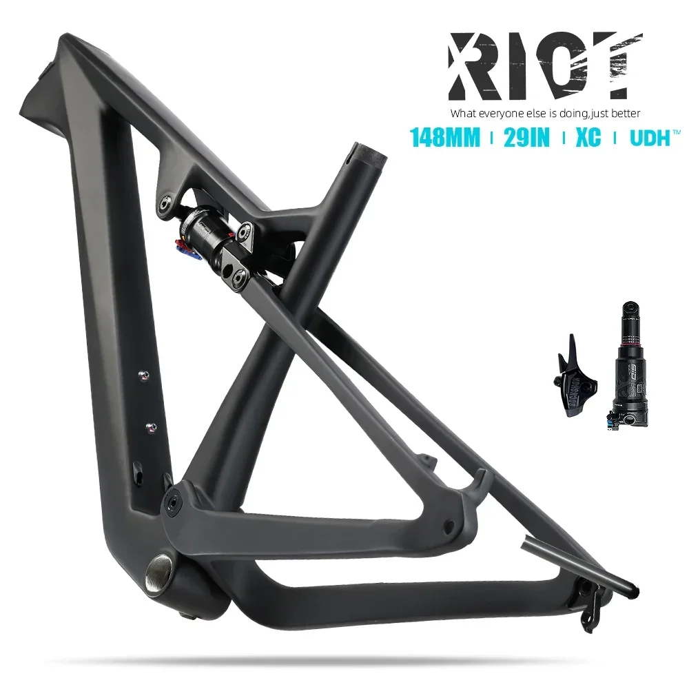 

LEXON FULL SUSPENSION FRAME 29" BOOST 148*12mm Carbon MTB Bike Frame XC Trail Cross Country 29er RIOT Suspension Framework 29