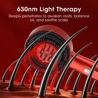 Electric Red Light Scalp Massage Comb, 3 Modes USB Rechargeable Hair Scalp Massager with 8 Roller Balls for Scalp Relaxation 4