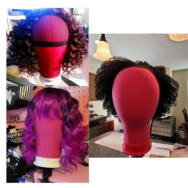 21-23Inch Canvas Block Head Kit Training Mannequin wig Head Display Styling Mannequin Manikin Head