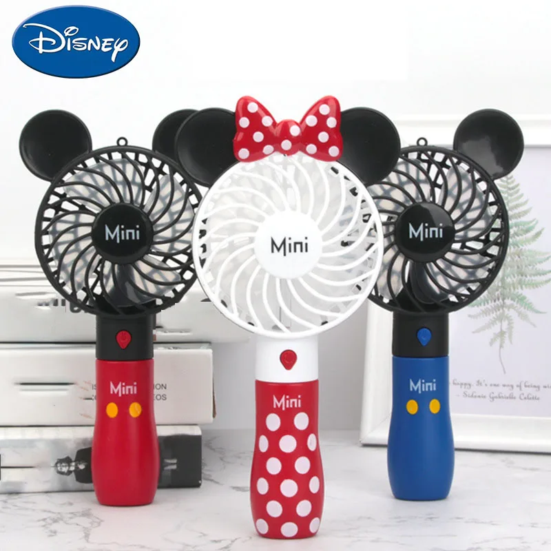 Disney Outdoor Portable Cartoon Kawaii Mickey Usb Fan Air Cooler Travel Mini Handheld Fan Batteria Al Litio Giocattoli Ricaricabili
